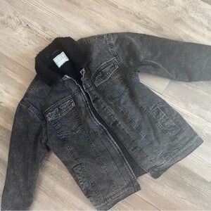Primark Black Sherpa Denim Jacket for Kids